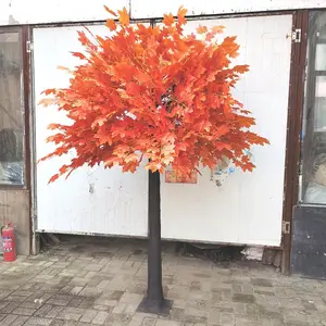 Ifg Hot Koop Rood Oranje Maple Groene Banyan Bomen Indoor Plant Fruit Boom Kunstmatige Bomen Bruiloft