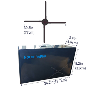 Coeux 80cm 896 <span class=keywords><strong>Led</strong></span> ba chiều thiết bị siêu HD hiển thị Holographic chiếu <span class=keywords><strong>3D</strong></span> Fan kết nối không dây cho quảng cáo - Product Image 4