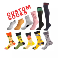 3 Paires/Set Boîte Cadeau Nouveauté Vente en Gros Personnalisée Happy Creative Unisex Crew Funny Donut Chaussettes pour Cadeau