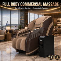 Silla de Masaje Corporal Comercial Compartida OYEAL con Funcionamiento por Monedas y Código QR, Gravedad Cero, Shiatsu, Múltiples Modos y Bolsas de Aire de Lava Salina