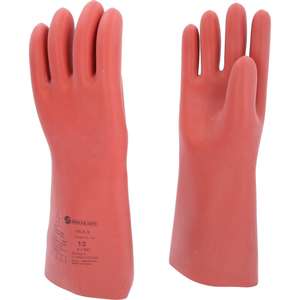 KS TOOLS Guante protector de electricista con protección mecánica y térmica, talla 12, clase 3, Rojo - Product Image 1