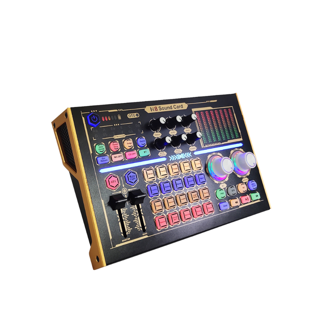 GAX-N8 Professional Recording Soundcard PC Mobile Phone Live Broadcast Sound Card Mixer Set Support 48V Mic Equipment