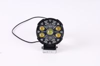 Phare de voiture rond Yongyou à LED, projecteur double, stroboscope jaune, lampe d'avertissement rouge, aluminium, 10 lentilles