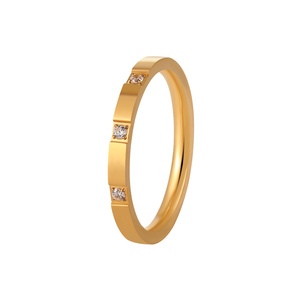 Hot 2mm un <span class=keywords><strong>anello</strong></span> di <span class=keywords><strong>diamanti</strong></span>/<span class=keywords><strong>tre</strong></span> <span class=keywords><strong>diamanti</strong></span> <span class=keywords><strong>a</strong></span> nastro <span class=keywords><strong>anello</strong></span> di titanio acciaio al titanio Ring18K oro placcato in acciaio inossidabile <span class=keywords><strong>anello</strong></span> d'oro per la ragazza - Product Image 1