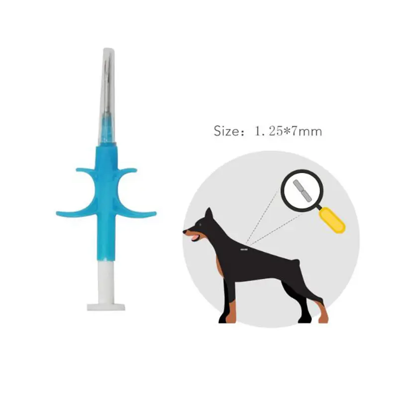 Hot bán 134.2kHz iCar RFID động vật ID Glass tag bò mèo chăn nuôi ống tiêm transponder Micro Chip cấy ghép vật nuôi vi mạch cho chó