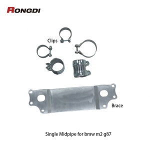 Tubo Intermedio de Acero Inoxidable 304 para Sistema de Escape BMW M2 G87 S58 3.0T 2023 con Soporte, Pieza Automotriz - Product Image 4