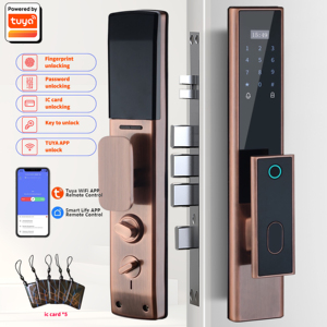 Nhà Máy Giá tuya ứng dụng cao cấp an ninh nhà thông minh vân tay mật khẩu thẻ chìa khóa Wifi ứng dụng thông minh khóa cửa - Product Image 6