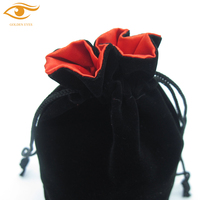 Sac à dés en velours doublé de satin, écologique et personnalisé, avec cordon en lin recyclable, taille sur mesure et logo imprimé pour cadeaux