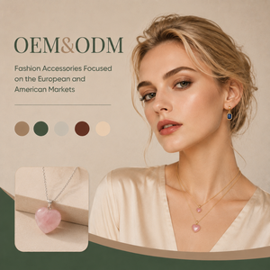 Ear enlace oem odm Wholesale Silver Plated Pendant Necklaces <b>Heart</b> <b>Rose</b> <b>Quartz</b> Gemstone Jewelry For Women - Product Image 1