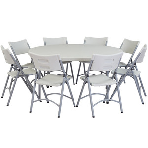 <span class=keywords><strong>Table</strong></span> <span class=keywords><strong>pliante</strong></span> <span class=keywords><strong>de</strong></span> fête en plastique, 4 5 6 8 <span class=keywords><strong>pieds</strong></span> - Product Image 5