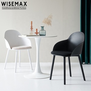 WISEMAX-Silla de comedor de cuero con marco de plástico, muebles modernos y sencillos, de alta calidad, para comedor - Product Image 5