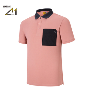 เสื้อโปโลแขนสั้นผู้ชาย A-1 ผ้าโพลีเอสเตอร์ 100% ทอแบบเรียบ แห้งเร็ว ระบายอากาศดี เหมาะสำหรับใส่ทำงานลำลองหรือเล่นกอล์ฟ - Product Image 1