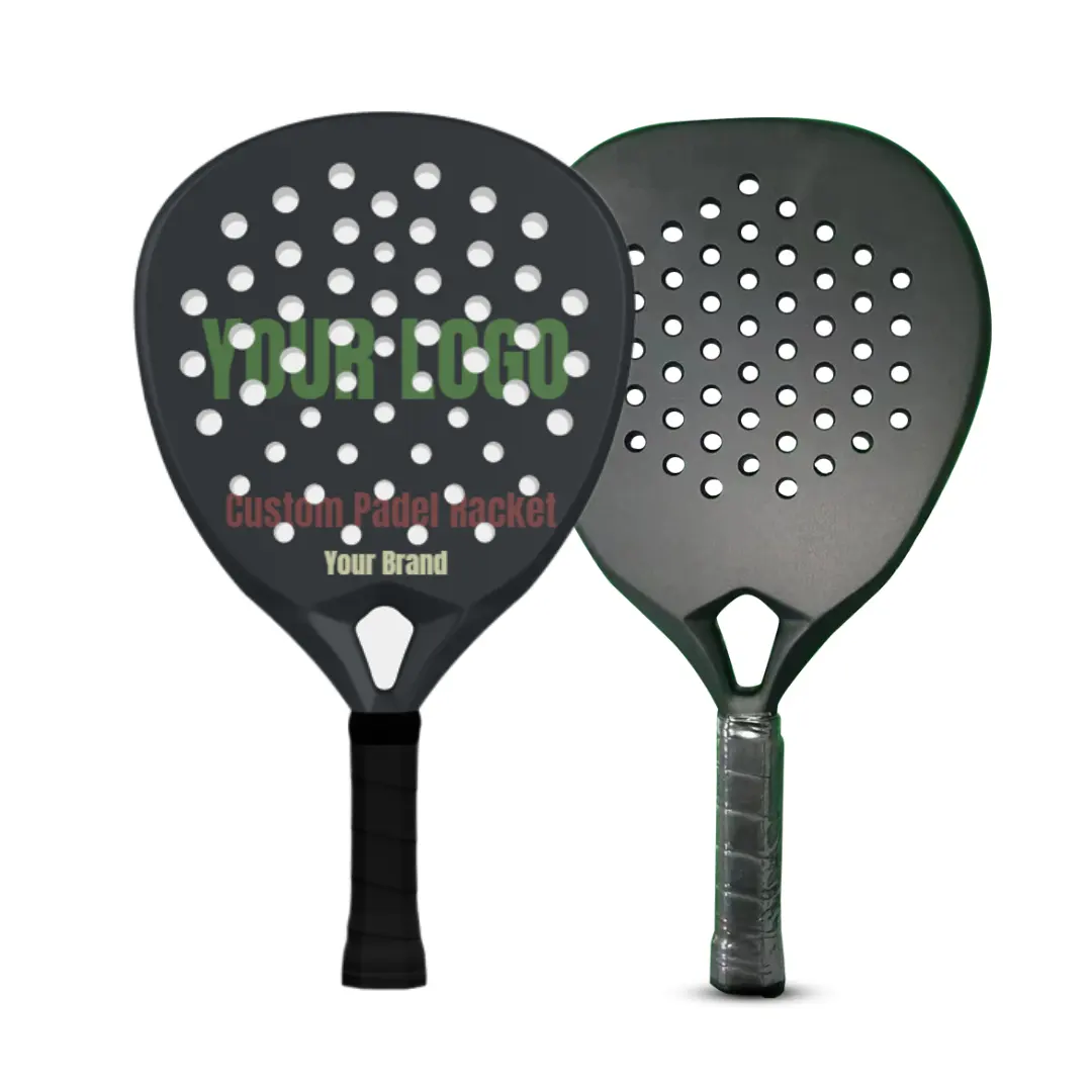 2024 high quality design paddle high balance red rough 3k carbon blades grit surface padel racket