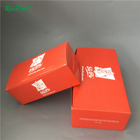 Boîte à emporter rectangulaire jetable en carton blanc pour poulet frit, avec couvercle rabattable, impression offset, emballage pour snacks, livraison traiteur