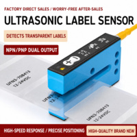 Capteur inductif UFN3 à ultrasons pour fentes avec fonction d'apprentissage à une touche, résistant à la lumière ambiante, surfaces brillantes, feuilles métalliques