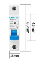 Disjoncteur de puissance double CHINT MCBNXB-63 -2P 10-32AD de haute qualité avec interverrouillage et contrôleur de circuit double