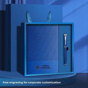 Set de Regalo de Cuaderno de Negocios de Alta Gama Personalizado, con Cubierta de PU, Encuadernación con Hilo de Papel Dowling, para Reuniones, <span class=keywords><strong>Día</strong></span> del Maestro, Escuela - Product Image 2