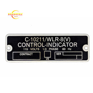 <span class=keywords><strong>Plaque</strong></span> <span class=keywords><strong>métallique</strong></span> personnalisée en aluminium anodisé noir étiquettes autocollants plaques signalétiques avec auto-adhésif - Product Image 6