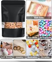 Bolsas de Embalaje de Aluminio Laminado con Ventana Transparente a Prueba de Olores, de Grado Alimenticio Premium, Reutilizables, con Logotipo Personalizado para Envasado de Alimentos
