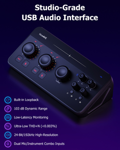 อินเทอร์เฟซเ<span class=keywords><strong>ส</strong></span>ียง BlueCaster Two USB 192kHz <span class=keywords><strong>ส</strong></span>ำหรับบันทึกเ<span class=keywords><strong>ส</strong></span>ียงในสตู<span class=keywords><strong>ด</strong></span>ิโอ พร้อมพลังแฟนทอม 48V ไดรเวอร์ ASIO <span class=keywords><strong>ส</strong></span>ำหรับกีตาร์ <span class=keywords><strong>พอ</strong></span><span class=keywords><strong>ด</strong></span><span class=keywords><strong>แค</strong></span><span class=keywords><strong>ส</strong></span><span class=keywords><strong>ต์</strong></span> DAW <span class=keywords><strong>ส</strong></span>ตรีมมิ่ง และการทำ<span class=keywords><strong>พอ</strong></span><span class=keywords><strong>ด</strong></span><span class=keywords><strong>แค</strong></span><span class=keywords><strong>ส</strong></span><span class=keywords><strong>ต์</strong></span> - Product Image 2