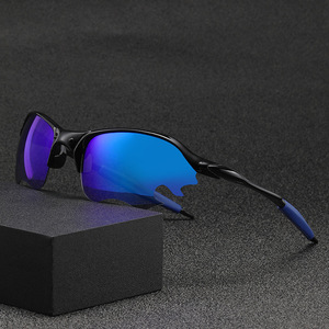 Lunettes de soleil de luxe LMA 5902 pour homme et femme, monture argentée, verres bleus, style Y2K, protection UV400, haute qualité, logo personnalisé - Product Image 2