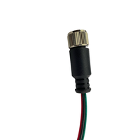 Connecteurs IP67 surmoulés M12 mâle droit vers M8 femelle à 90 degrés, câbles de capteur en PVC