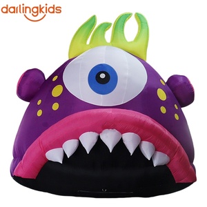 Monstre géant gonflable bleu à un œil, style peluche, collection de personnages de dessins animés pour fêtes d'enfants, festivals et séances photo - Product Image 1