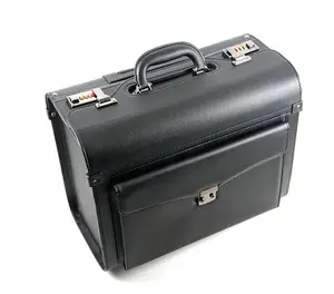 PU Leder Pilot Rolling Luggage Cabin Airline Stewardess Reisetasche auf Rad koffern Business Trolley Koffer