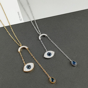 Collier ras du cou en acier inoxydable avec pendentif œil <span class=keywords><strong>maléfique</strong></span> pour femme, vente en gros, <span class=keywords><strong>2022</strong></span> - Product Image 6