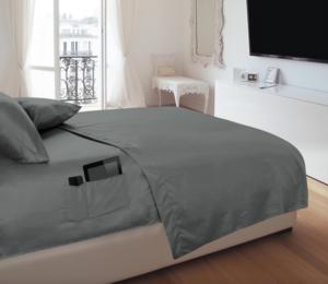 Parure <span class=keywords><strong>de</strong></span> draps pleine grandeur, simple et lavable, avec poches latérales et <span class=keywords><strong>sangles</strong></span> d'angle, 4 pièces, en microfibre <span class=keywords><strong>de</strong></span> polyester brossé, poches extra profondes - Product Image 4