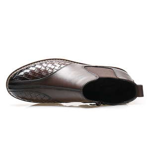 Men's Lace-Up <b>Height</b> <b>Increasing</b> Feature PU <b>Insole</b> Slip-On Closure Dress Shoes for Weddings and Spring/ Autumn Seasons - Product Image 3