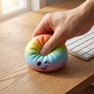 EVA Stress Ball Squishy <b>Toy</b> with Smile Face and Dumpling Design for 5-7 Years Unisex Mystery <b>Box</b> - Product Image 3