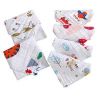 6-Layer Thick 10"x10" Organic Cotton Woven Baby Muslin Washcloths Quick-Dry Soft Newborn Face Towel for Bathroom Bedroom Outdoor