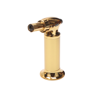 Logo personnalisé en gros coupe-vent métal <span class=keywords><strong>butane</strong></span> torche briquets Jet flamme cigarette torche briquet en gros pour cigare cuisine barbecue - Product Image 2