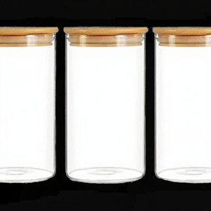 EX-03 Frascos de Vidrio Modernos de 450 ml (15 oz) Libres de BPA con Tapa de Bambú, Herméticos, Aptos para Lavavajillas, Organizadores de Despensa para Alimentos - Product Image 3