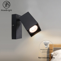 Prix usine cube GU10 projecteur noir blanc applique murale en aluminium plafond Downlight logement luminaire pour salon