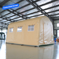 Tente de secours gonflable professionnelle quatre saisons, imperméable, 10x6x3m, ignifuge, avec revêtement Oxford, pour situations d'urgence