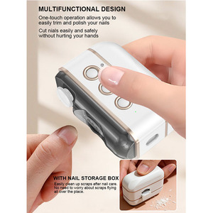 Coupe-ongles électrique multifonction 5 en 1, outil de manucure, lampe UV, rasoir automatique 800 mAh, coupe-ongles - Product Image 2