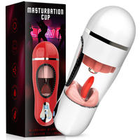 Masturbateur Érotique Électrique Interactif Entièrement Automatique Étanche avec Sensation de Vraie Peau et Langue à Prononciation Réaliste pour Adultes