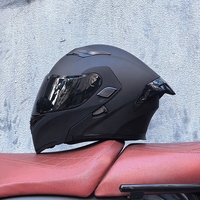 Casque de moto SLKE ABS à visière relevable, double visière, dégagement rapide, grand spoiler, performance racing, unisexe, hiver, maintien au chaud