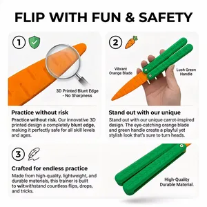 Juguete Antiestrés de Látex Impreso en 3D, Cuchillo de Repollo, Estilo Mariposa, Descompresión por Gravedad, Alivio del Estrés, Cuchillo de Zanahoria, Niños, Vietnam - Product Image 6