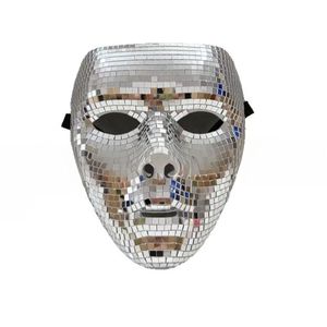 <span class=keywords><strong>Déguisement</strong></span> de fête disco sphérique en plastique scintillant pour adultes, masque miroir DIY amusant pour femmes et hommes, idéal pour DJ, scène, bar, fête, décoration de vacances - Product Image 1