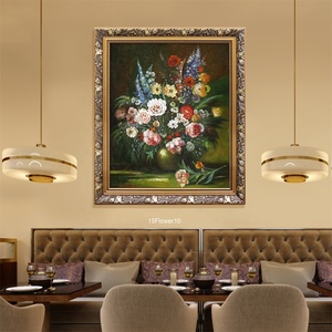 Pintura <span class=keywords><strong>al</strong></span> óleo <span class=keywords><strong>de</strong></span> flor pintada a mano para decoración <span class=keywords><strong>de</strong></span> sala <span class=keywords><strong>de</strong></span> estar, impresión clásica, cuadro <span class=keywords><strong>de</strong></span> pared <span class=keywords><strong>de</strong></span> <span class=keywords><strong>flores</strong></span> en jarrón - Product Image 2