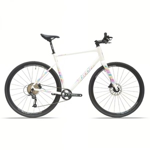 Bicicleta de Carretera de Carreras con Manillar Plano FIREFOX 700C, Horquilla de Fibra de Carbono, <span class=keywords><strong>Eje</strong></span> Pasante, Cuadro de Aluminio, 9 Velocidades, Freno de Disco Hidráulico, Ligera - Product Image 1