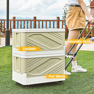 Hot Selling Plastic Collapsible Folding Foldable Trunk Box With Cover