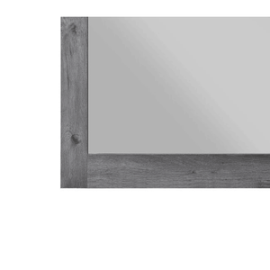 Espejo de pared cuadrado Db Vidalia con marco de roble gris envejecido, diseño minimalista para pasillo, baño, uso decorativo - Product Image 3