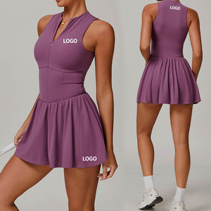 Diseño personalizado nuevo Yoga Fitness Gym deportes <span class=keywords><strong>tenis</strong></span> faldas para mujeres más tamaño apretado baile correr chaleco estilo vestidos - Product Image 1