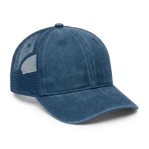 Casquette Trucker X&K Vintage en Toile Délavée Effet Vieilli avec Maille, Vente en Gros B2B, Chapeau Rétro à 6 Panneaux Structuré avec Fermeture Snapback - Product Image 5