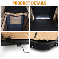 Tenda Atap Mobil Overland 4 X 4 Berbahan Aluminium Keras Model Clamshell untuk 2 - 3 Orang, Cocok untuk Berkemah Empat Musim dengan Lampu LED