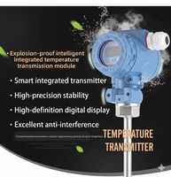 Transmitter Temperatur Terintegrasi Presisi Tinggi Dengan Layar Digital Output 4-20mA RS485 Sensor Pt100 Rtd Anti Ledakan